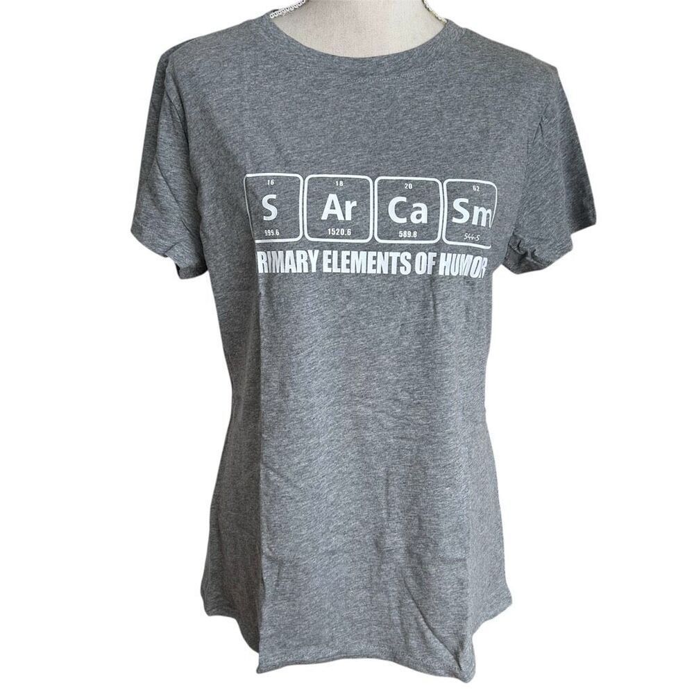 Gray Sarcasm Elements Graphic T-shirt